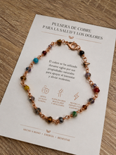 Load image into Gallery viewer, Pulsera de cobre con piedras naturales