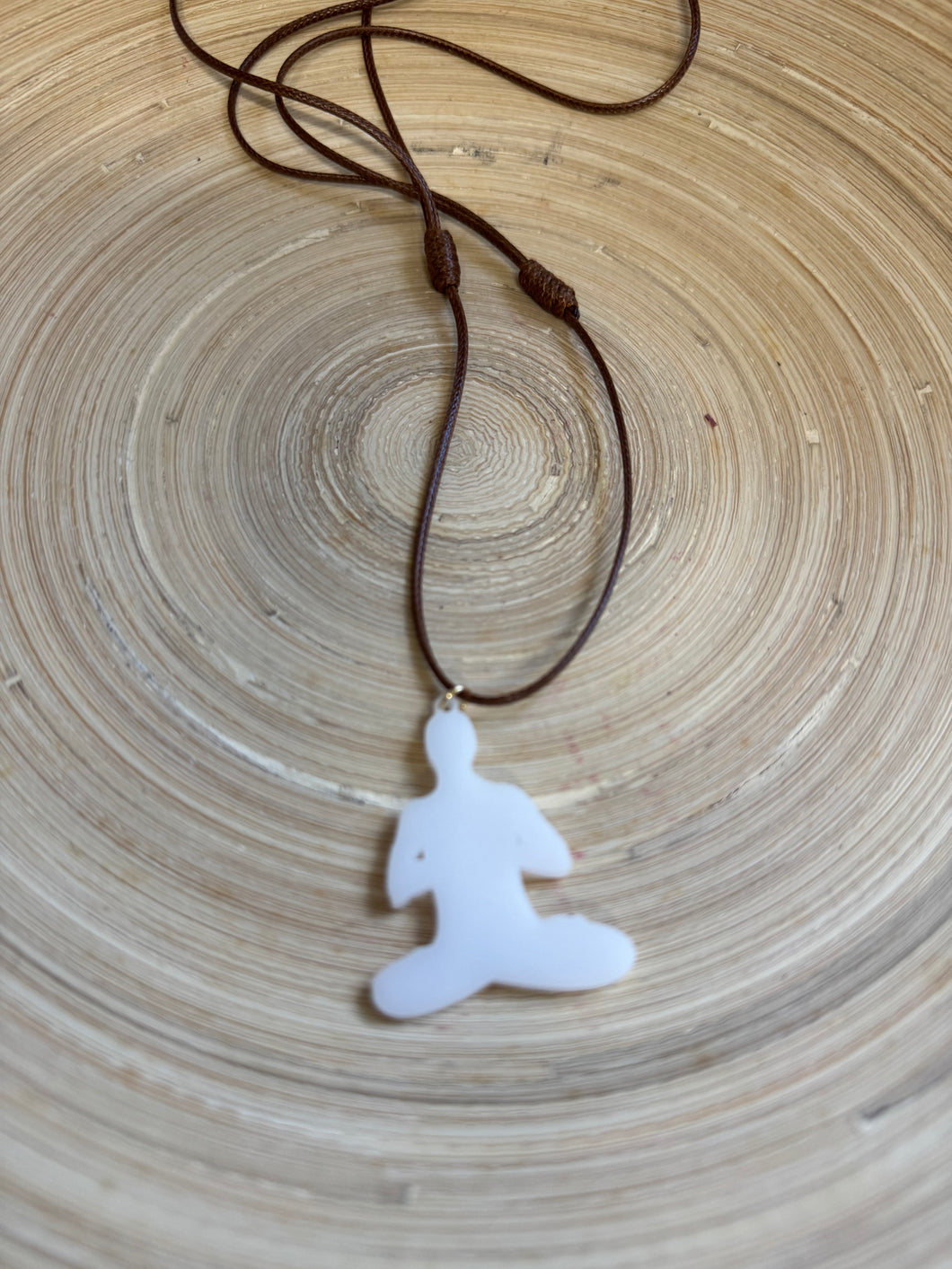 Choker White Buddha Silhouette
