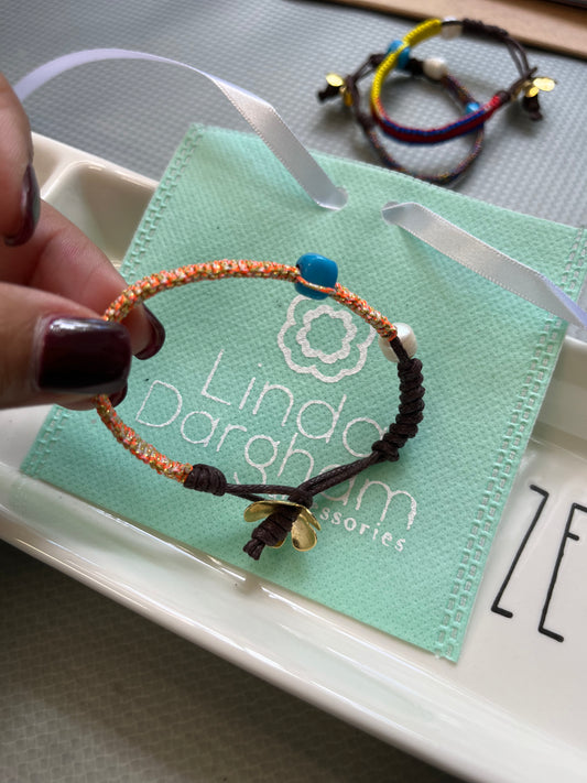 Pulsera tuerca turca tejida