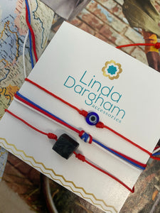 Pulsera hilo rojo Turmalina Negra